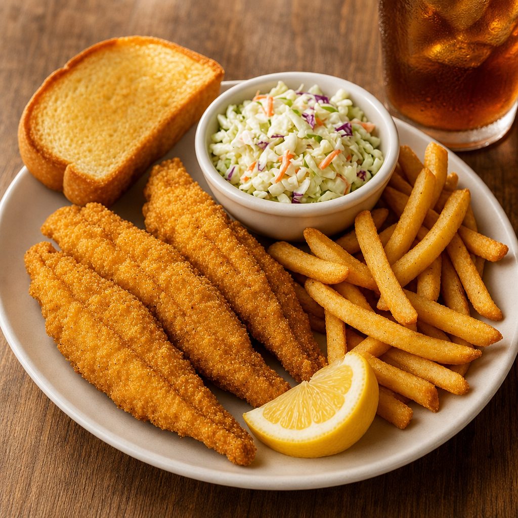 Friday - Southern-Fried Fish and Seasoned Fries.
