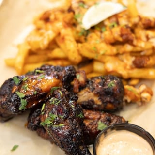 Tuesday - Smoked Chicken Wings and Seasoned Fries