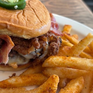 Thursday - Frank's Big Back Burger and Seasoned Fries